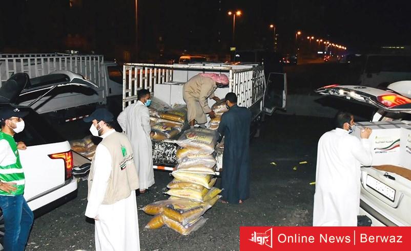 توزيع سلال غذئاية في منطقة المهبولة