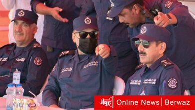 الفريق المكراد يشهد استعراض قوة الإطفاء