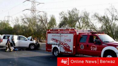 حادث تصادم على طريق الملك فهد
