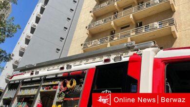 حريق شقة في عمارة بالمهبولة