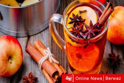 مشروب ماء التفاح والقرفة