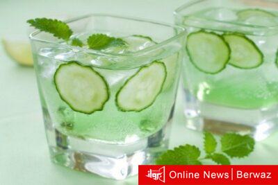 مشروب ماء الخيار بالنعناع