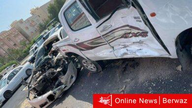 حادث تصادم على طريق الغزالي