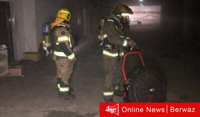 حريق محول كهرباء وجزء من سرداب بالضجيج