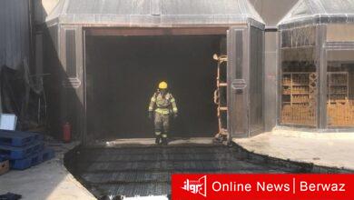 حريق محول كهرباء وجزء من سرداب بالضجيج