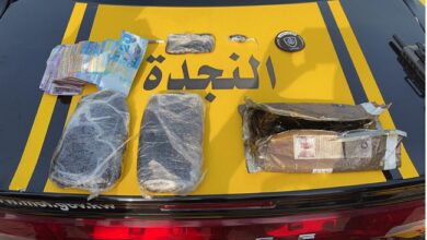 ضبط شخصين وبحوزتهما كمية من الحشيش