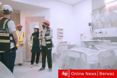 وزيرة الأشغال تزور مشروع مستشفى الولادة الجديد