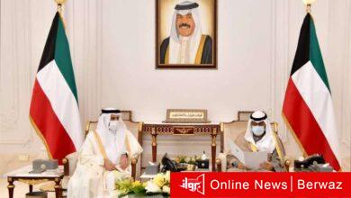 سمو ولي العهد يتسلم الدعوة الموجهة إلى سمو أمير البلاد من أمير دولة قطر