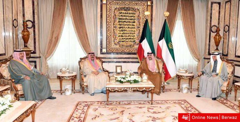 سمو الأمير مستقبلا سمو ولي العهد والغانم والخالد