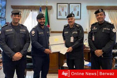 العوضي أثناء تكريم منتسبين من الإدارة العامة لأمن المطار والمنافذ البرية