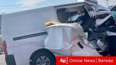 حادث رباعي على طريق الشيخ زايد