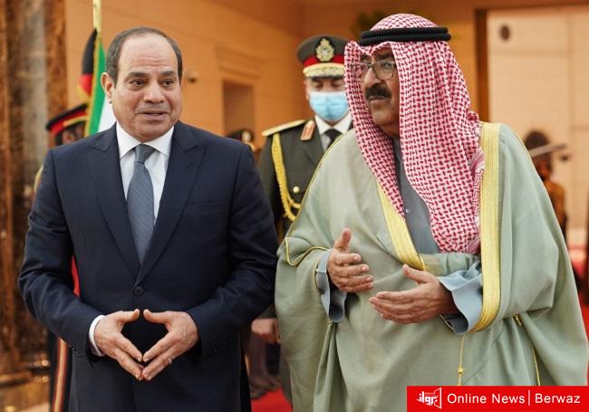السيسي مع الشيخ مشعل الأحمد الجابر الصباح
