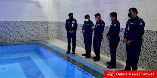 المكراد أثناء تفقده لمركز الجهراء للإطفاء