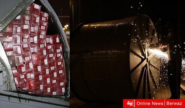 زجاجات الخمور التي تم ضبطها داخل كايبلات الكهرباء