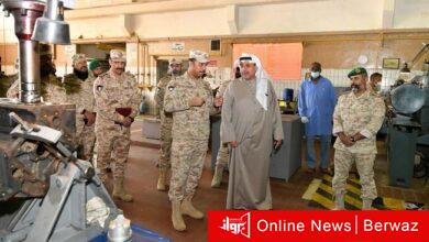 وزير الدفاع أثناء جولته بهيئة الإمداد والتموين