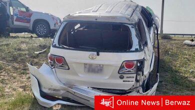 إنقلاب مركبة على طريق العبدلي