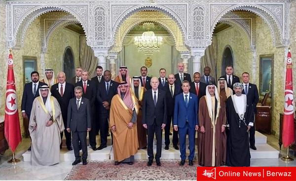 الرئيس التونسي مع وزراء الداخلية العرب