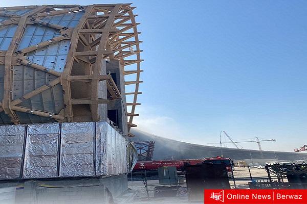 حريق مبنى المطار الجديد