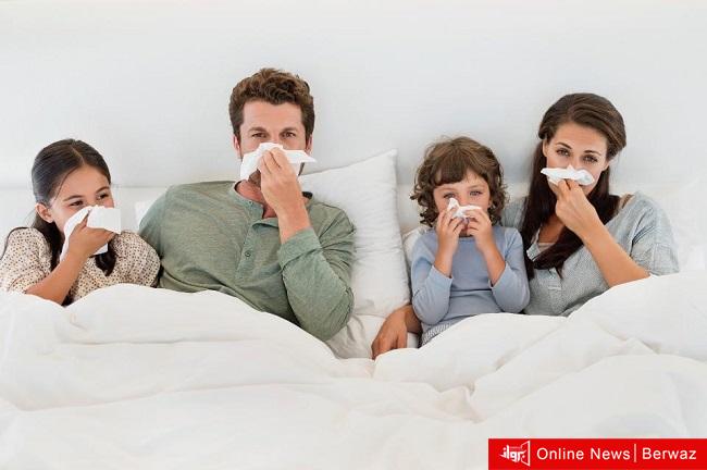 عائلة مصابة بالبرد