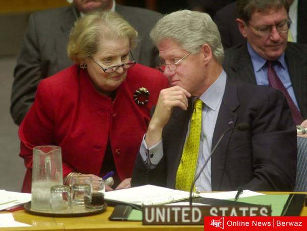 مادلين أولبرايت وبيل كلينتون