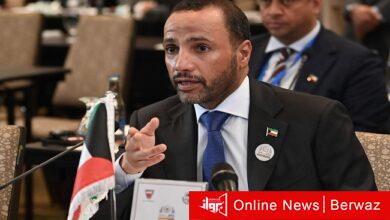 مرزوق الغانم خلال مشاركته بالاجتماع التنسيقي للمجموعة العربية