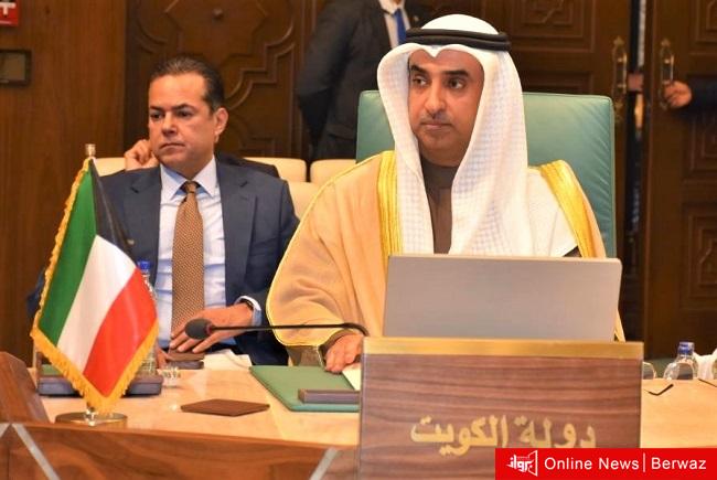 ناصر القحطاني خلال اجتماع جامعة الدول العربية