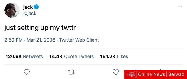 أول تغريدة على تويتر