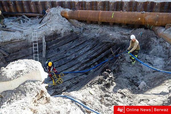 السفينة التي تم العثور عليها أثناء عملية الحفر