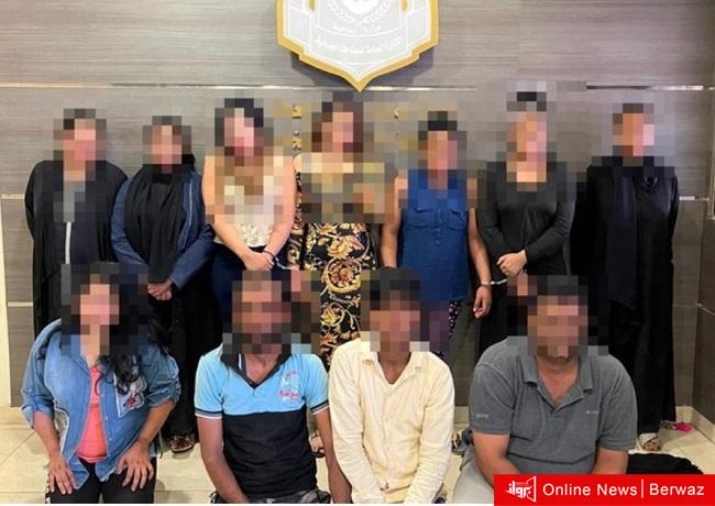 المتهمين في شبكة الآداب في منطقة جليب الشيوخ