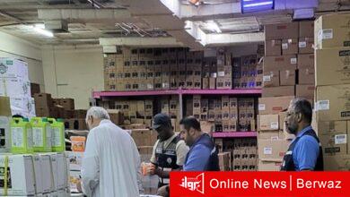 ضبط أحد المخازن يقوم بعملية غش تجاري