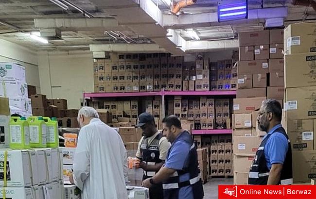 ضبط أحد المخازن يقوم بعملية غش تجاري