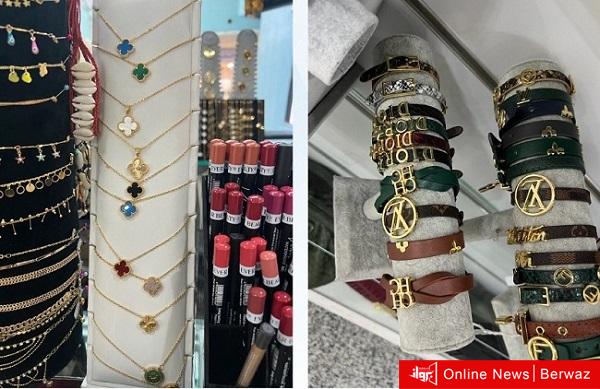 البضائع المضبوطة المقلدة للماركات العالمية