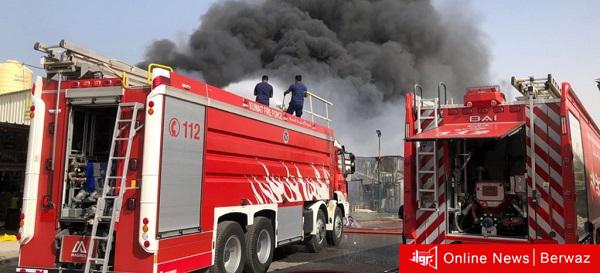 حريق سوق الخيام بمنطقة الري