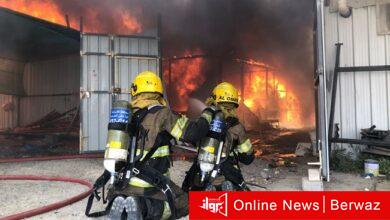 حريق سوق الخيام بمنطقة الري