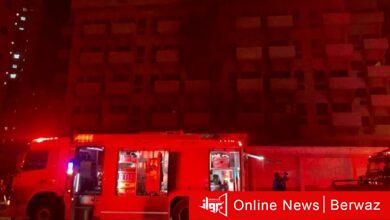 حريق عمارة سكنية في منطقة ميدان حولي