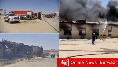 حريق في إحدى الشركات بالوفرة الزراعية