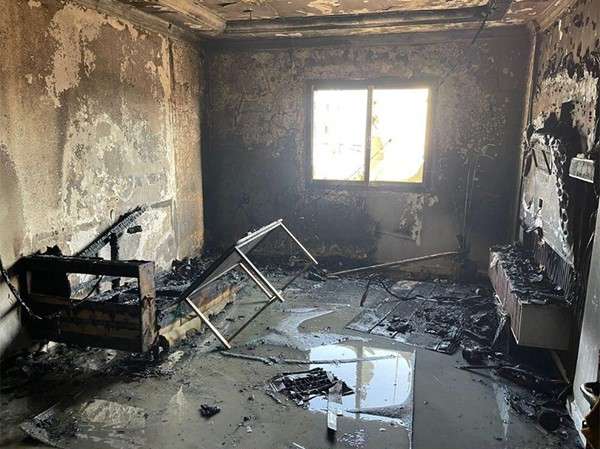 حريق شقة في حولي