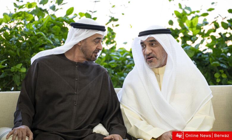 الشيخ محمد بن زايد يبحث مع الشيخ فهد اليوسف الروابط الأخوية الكويتية – الإماراتية