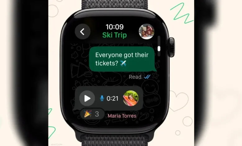 واتساب يطلق تطبيقاً خاصاً لساعات أبل